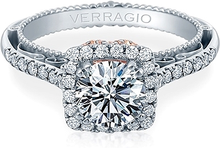Verragio Halo Pave Diamond Engagement Ring