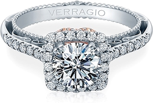 Verragio Halo Pave Diamond Engagement Ring