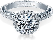 Verragio Halo Pave Diamond Engagement Ring
