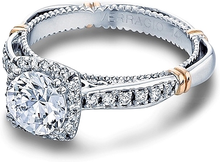 Verragio Halo Pave Diamond Engagement Ring