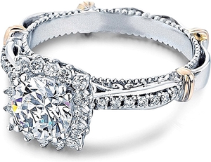 Verragio Halo Pave Diamond Engagement Ring