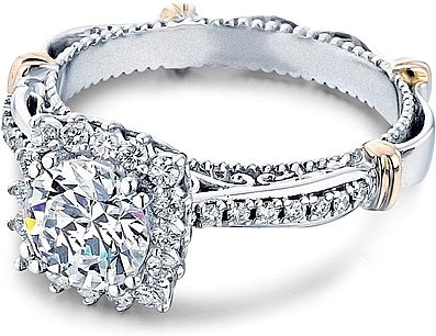 Verragio Halo Pave Diamond Engagement Ring