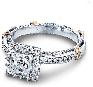 Verragio Halo Pave Diamond Engagement Ring