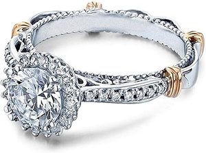 Verragio Halo Pave Diamond Engagement Ring