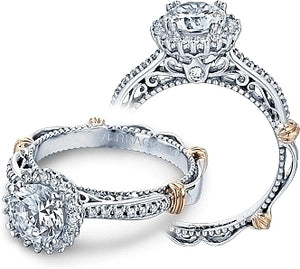 Verragio Halo Pave Diamond Engagement Ring
