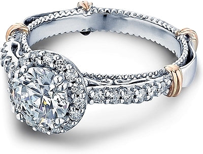 Verragio Halo Pave Diamond Engagement Ring