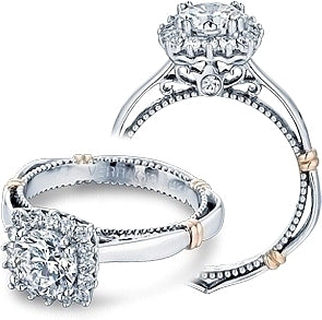 Verragio Halo Prong-Set Diamond Engagement Ring