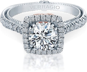 This engagement ring from the Couture Collection, featuring a rose ...