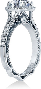 This engagement ring from the Venetian Collection, featuring 0.55 c...