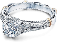 Verragio Halo Split Shank Engagement Ring