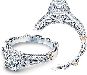 Verragio Halo Split Shank Engagement Ring