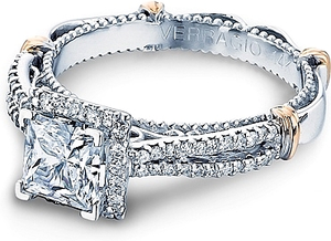 Verragio Halo Split Shank Engagement Ring