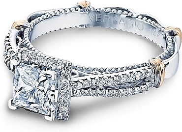 Verragio Halo Split Shank Engagement Ring