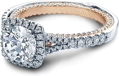 Verragio Halo Split Shank Engagement Ring