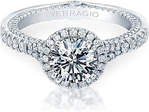 Verragio Halo Split Shank Engagement Ring