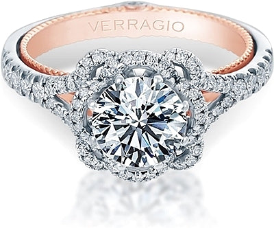 Verragio Halo Split Shank Engagement Ring