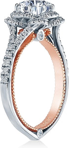Verragio Halo Split Shank Engagement Ring