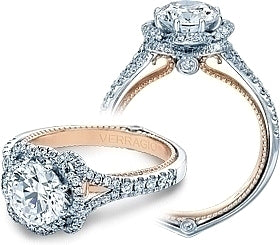 Verragio Halo Split Shank Engagement Ring