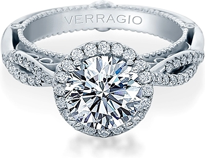 Verragio halo 2025 twist engagement ring