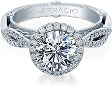 Verragio Halo Twist Engagement Ring