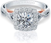 Verragio Halo Twist Engagement Ring