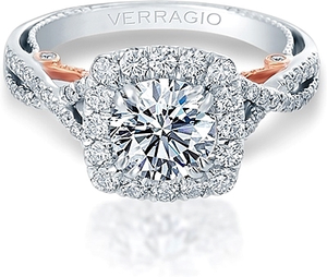Verragio Halo Twist Engagement Ring