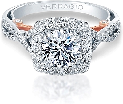 Verragio Halo Twist Engagement Ring
