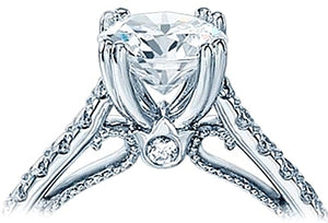 This diamond engagement ring setting by Verragio features round bri...