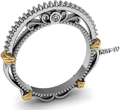 Verragio Pave Diamond Wedding Band-D-107W
