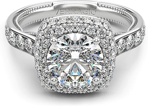 Verragio Pave Halo Diamond Engagement Ring