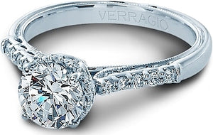 Verragio Pave Halo Diamond Engagement Ring