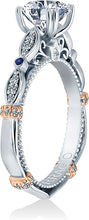 Verragio Prong-Set Diamond Engagement Ring With Sapphire Accents