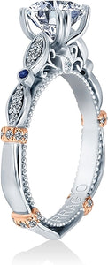 Verragio Prong-Set Diamond Engagement Ring With Sapphire Accents