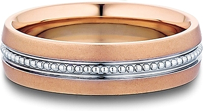 Verragio rose gold mens wedding band discount