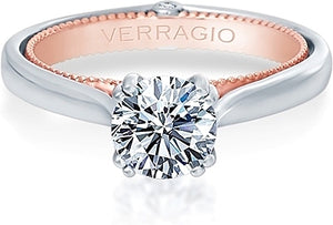 This diamond engagement ring setting by Verragio is a solitaire set...