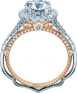 Verragio Split Shank Halo Diamond Engagement Ring