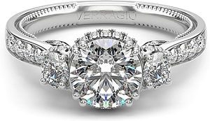 Verragio Three Stone Diamond Engagement Ring