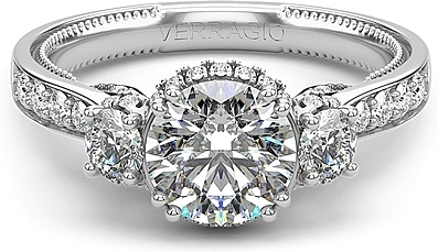 Verragio Three Stone Diamond Engagement Ring
