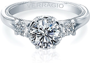 Verragio Three Stone Diamond Engagement Ring