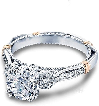 Verragio Three Stone Prong-Set Diamond Engagement Ring