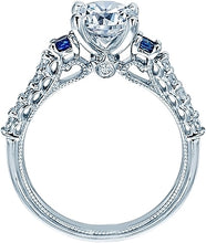 Verragio Three Stone Sapphire & Diamond Engagement Ring