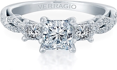 INS 7055 Verragio Three Stone Twist Engagement Ring H.L