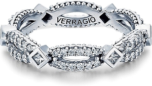Verragio Twist Bezel Set Diamond Wedding Band