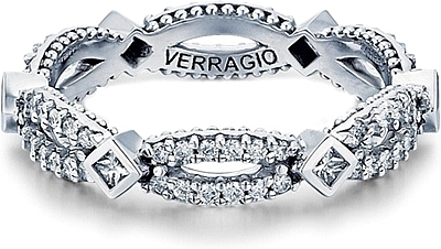 Verragio Twist Bezel Set Diamond Wedding Band
