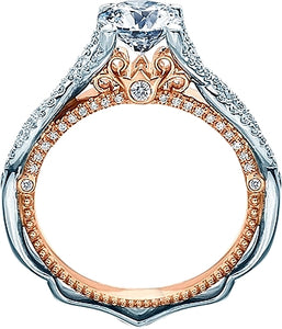 Verragio Twist Shank Halo Diamond Engagement Ring