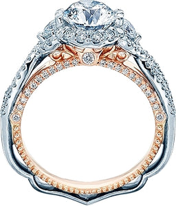 Verragio Twist Shank Halo Diamond Engagement Ring