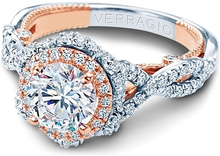 Verragio Twist Shank Halo Diamond Engagement Ring