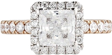 Verragio Two-Tone Pave Halo Diamond Engagement Ring