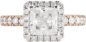 Verragio Two-Tone Pave Halo Diamond Engagement Ring