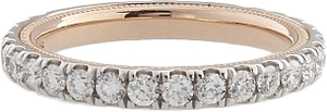 Verragio White & Rose Gold Diamond Wedding Band